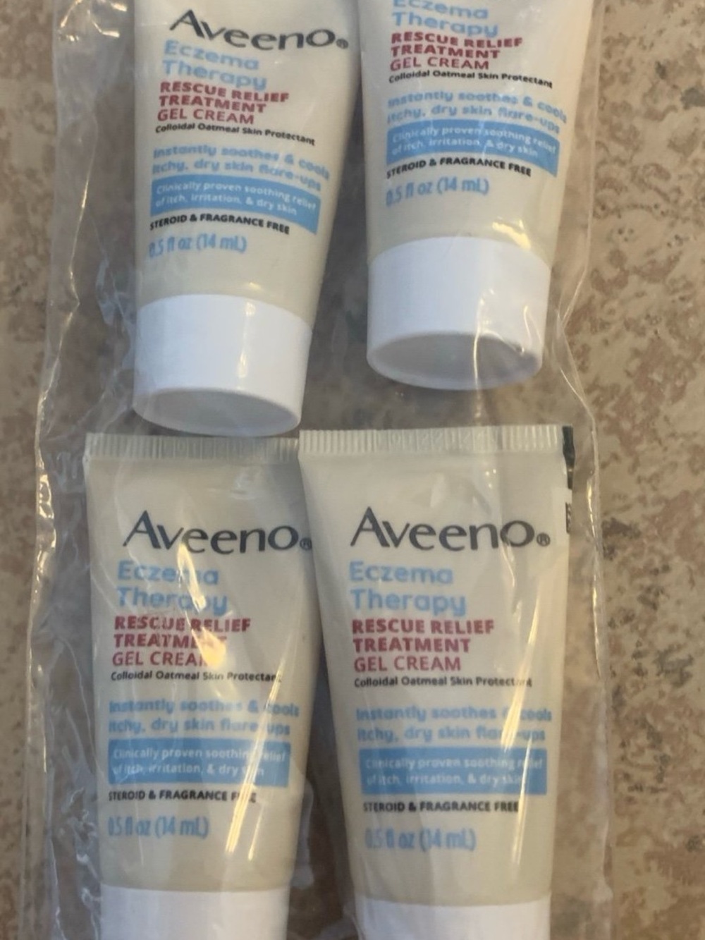 New! Aveeno Eczema Therapy Rescue Relief Treatment Gel Cream. Includes 11 Tubes